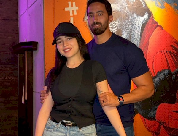 مي عز الدين تتألق بلحظات مرحة مع زوجها داخل صالة ألعاب وتلفت الأنظار