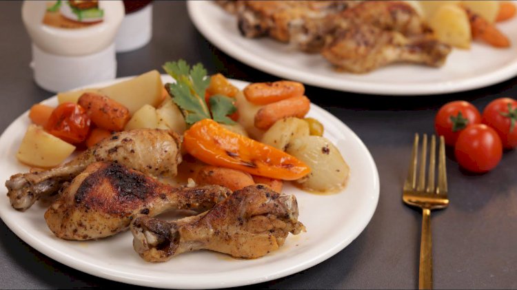 منيو فطار 18 رمضان.. طريقة عمل صينية الدجاج بالخضار